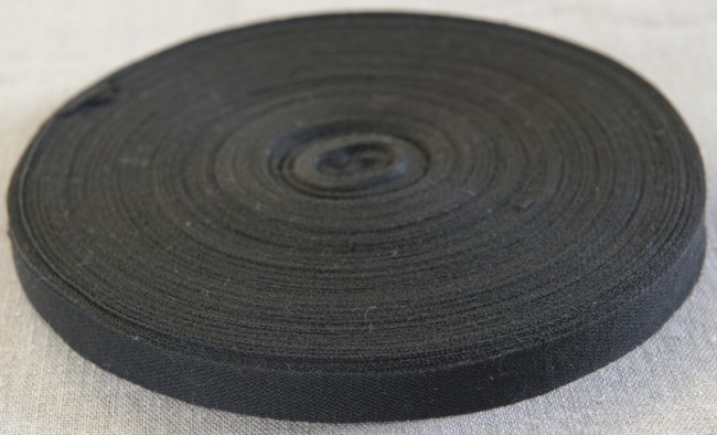 Half inch \ 12mm Cotton Tape Black